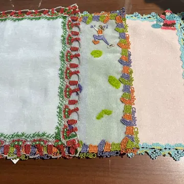 치카자와 레이스 타월 손수건 3개 세트