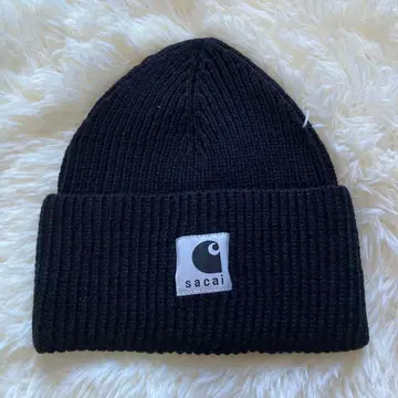 Sacai x Carhartt WIP 블랙 니트 모자