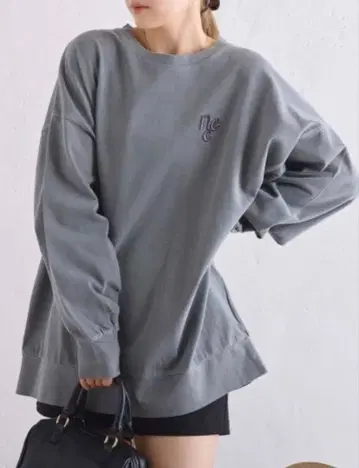 (새상품) 오버 사이즈 롱 T 차콜