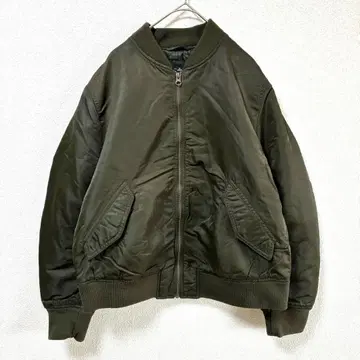 유니클로 MA-1 블루종 XL 카키 밀리터리 자켓 충전솜 새상품급