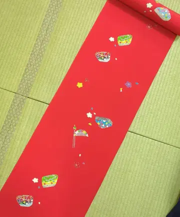 새상품 유젠 순수 실크 옷감 42