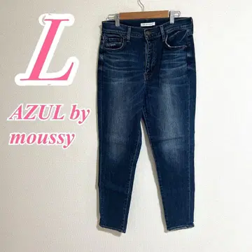 AZUL by moussy 블루 데님 팬츠 L 캐주얼 테이퍼드