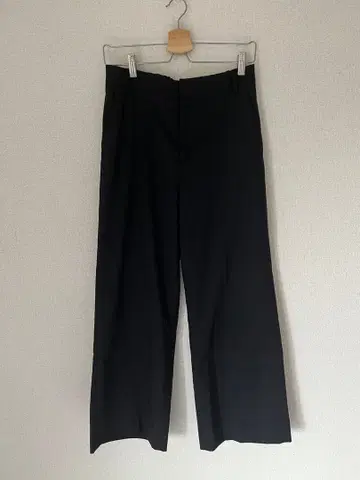 CanariaStyle/울 혼방 스트레치 스트레이트 팬츠/40 블랙