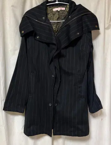 스트라이프 패턴 코트