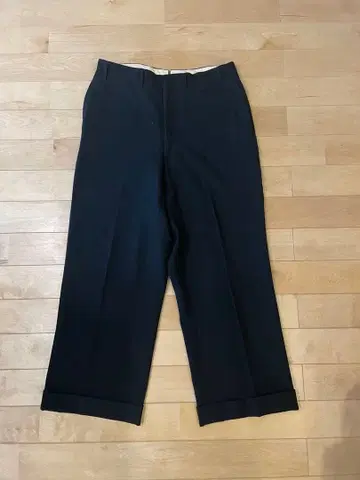 50s 울 개버딘 레이온 슬랙스 팬츠 블랙