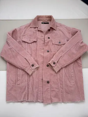 ZARA 코듀로이 핑크 셔츠 자켓 S