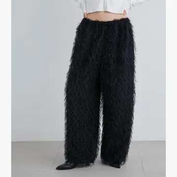 MIESROHE 미로에 컷 자카드 이지 팬츠 카네코 아야 착용 블랙 0