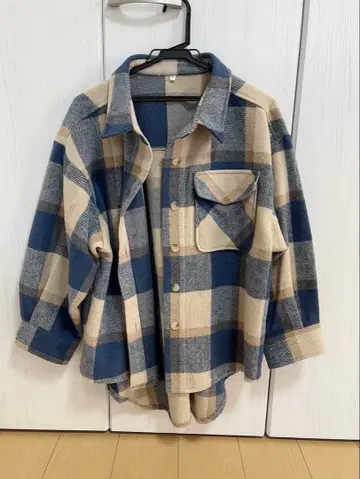 coca 체크 자켓 코트