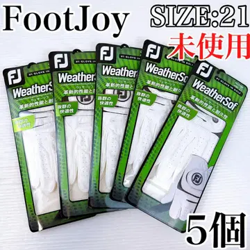 풋조이 골프 그로브 21cm 웨더소프 5세트 왼손용 화이트