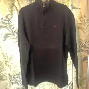 TOMMY HILFIGER 네이비 하프 지퍼 트레이닝복 XL