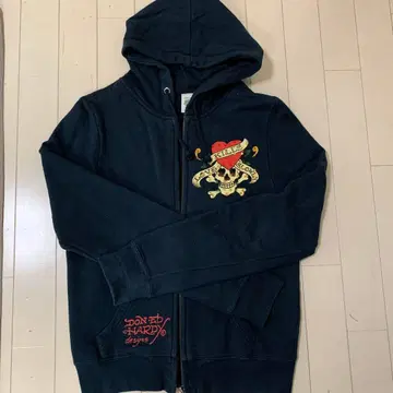 DON ED HARDY 스컬 하트 후드티