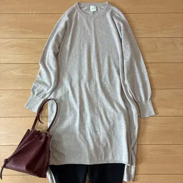 Spick&Span 코튼 캐시미어 롱 니트 풀오버