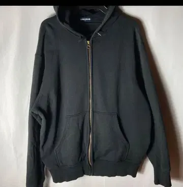 90s 올드 유니클로 지퍼 후드티 블랙