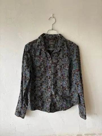 Eddie Bauer 꽃무늬 코듀로이 긴팔 셔츠 여성용 S