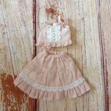 하모니아 핑크 프릴 드레스 세트