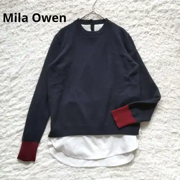미라 오웬 Mila Owen 이소재 도킹 니트 포인트 컬러 멋짐