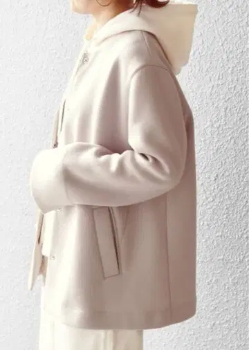 쉽스 스냅 버튼 라이트 숏코트