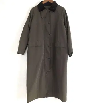 이종 소재 롱 코트