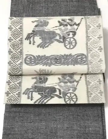 미사용 새상품급 오리엔탈 이국적인 정취 코프 패턴 후쿠로 오비