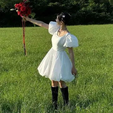 웨딩 드레스 미니 드레스