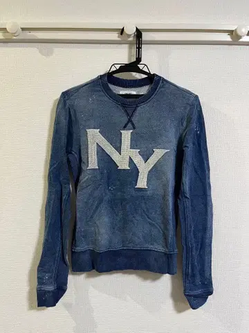 TALLEY 타리 NY 로고 자수 다크 블루 맨투맨