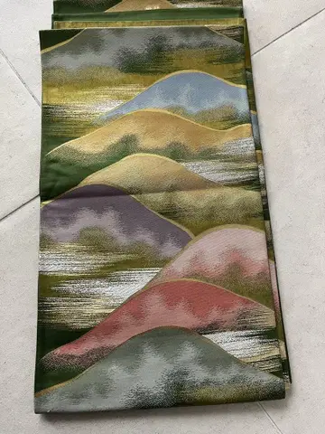 미사용 새상품 후쿠로 오비 그린 원산