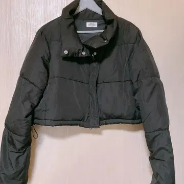 숏 기장 다운 자켓 블랙 프리 사이즈 더블 지퍼