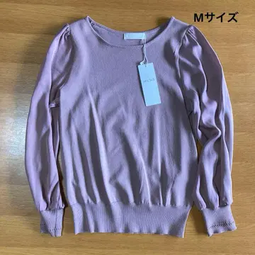 anySiS 이소재 퍼프 슬리브 긴팔 니트