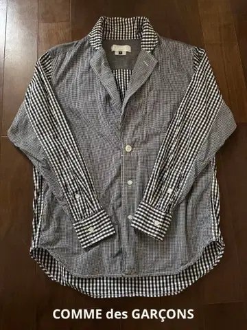 GANRYU 체크 무늬 긴팔 셔츠 자켓 S