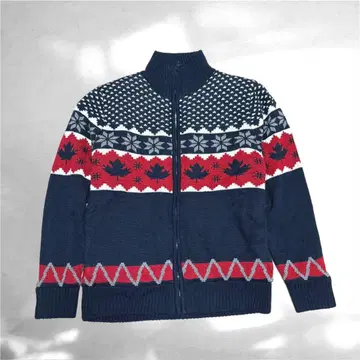 CINEMA 노르딕 무늬 집업 스웨터, 안감은 보아 소재로 따뜻하게!