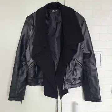 가죽 숏 자켓 블랙