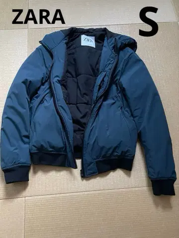 ZARA 후드 부착 다크 블루 자켓 S (38)