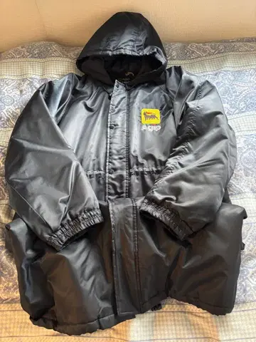 Agip 블랙 롱 코트 L 사이즈