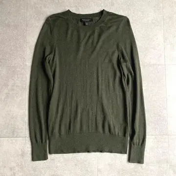 BANANA REPUBLIC 실크 캐시미어 스웨터 올리브 그린