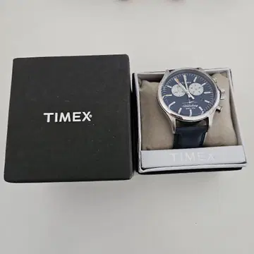 TIMEX 크로노그래프 손목시계 네이비