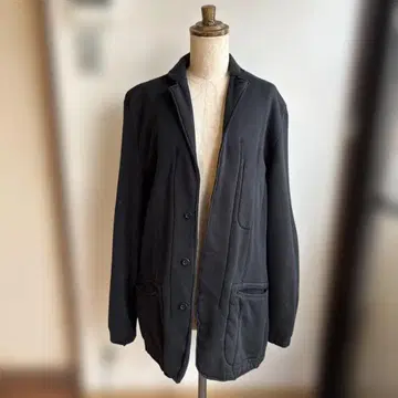캐주얼 롱 자켓 블랙 L 사이즈