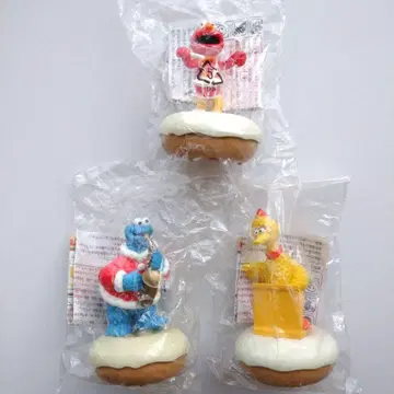 세서미 스트릿 미스터 도넛 크리스마스 피규어 3종 세트