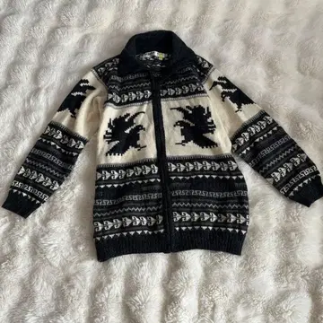 [ 새상품급 ] 페루산 알파카 100% 남성용 니트 가디건 M 사이즈