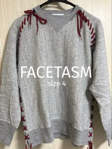 FACETASM 트레이닝복 맨투맨 그레이 사이즈 4