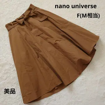 새상품급 nano universe 브라운 허리 리본 플레어 F(M 상당)