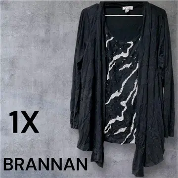 BRANNAN 블랙 가디건 1X