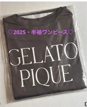GELATO PIQUE 2025 B세트 반팔 그레이 셔츠 원피스