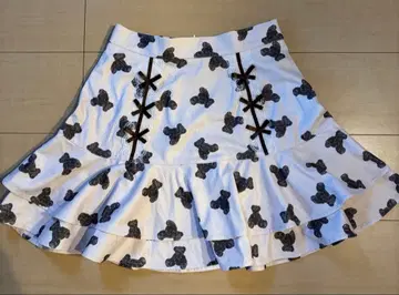 Ank Rouge 곰돌이 코듀로이 스커트 베이지 M 사이즈