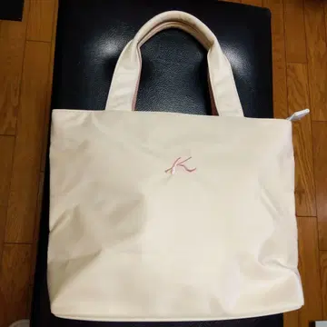 미사용 요코하마 모토마치 키타무라 토트백 핑크 계열 베이지 경량