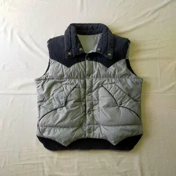 구제 의류 ski daddle 다운 베스트 리버서블 덕 다운 80s