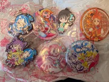 프리큐어 캔뱃지 러버 키링 7점