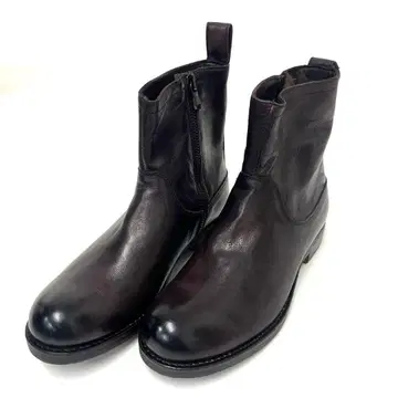 새상품급 숏부츠 23.5 JP/DAVID 여성용 다크 브라운 천연 가죽