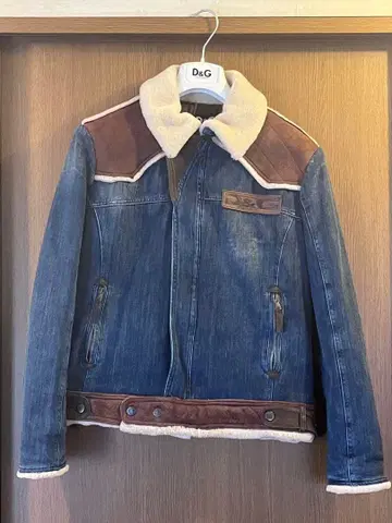 D&G 무스탕 데님 자켓 Denim Boa 빈티지 새상품급 32/46