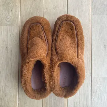 Black by moussy 퍼 신발 브라운 갈색 슬립온