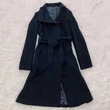 아나이 캐시미어 100% 롱 코트 2WAY 블랙 S